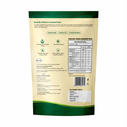 Organic Sona Masoori Rice