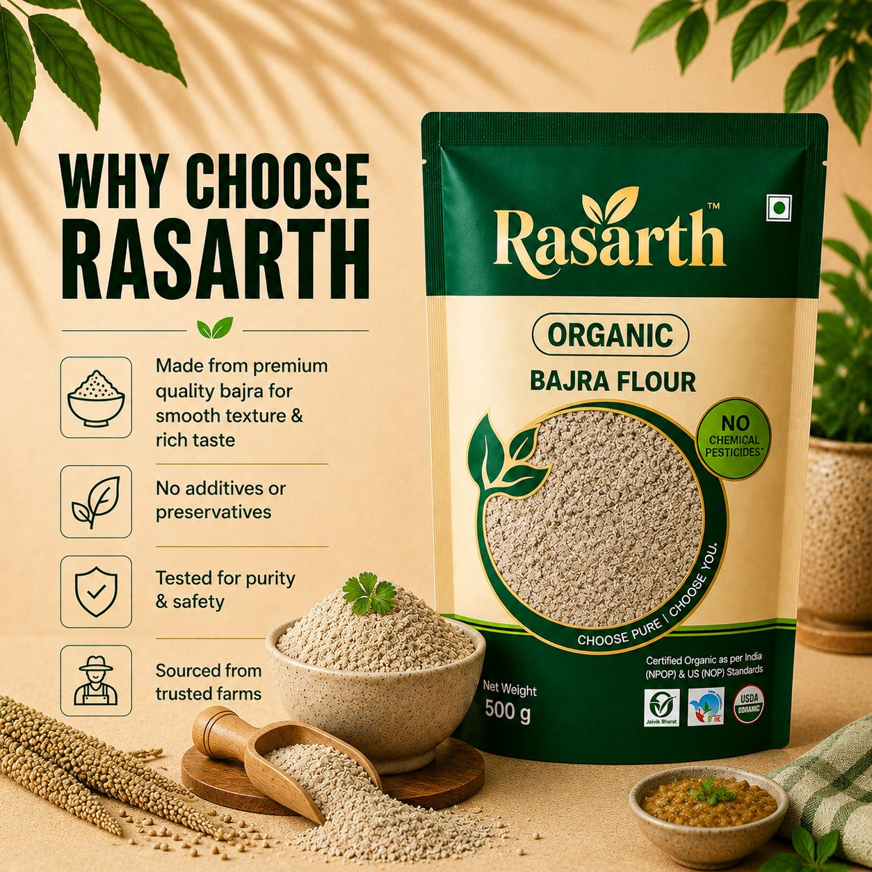 Organic Bajra Flour