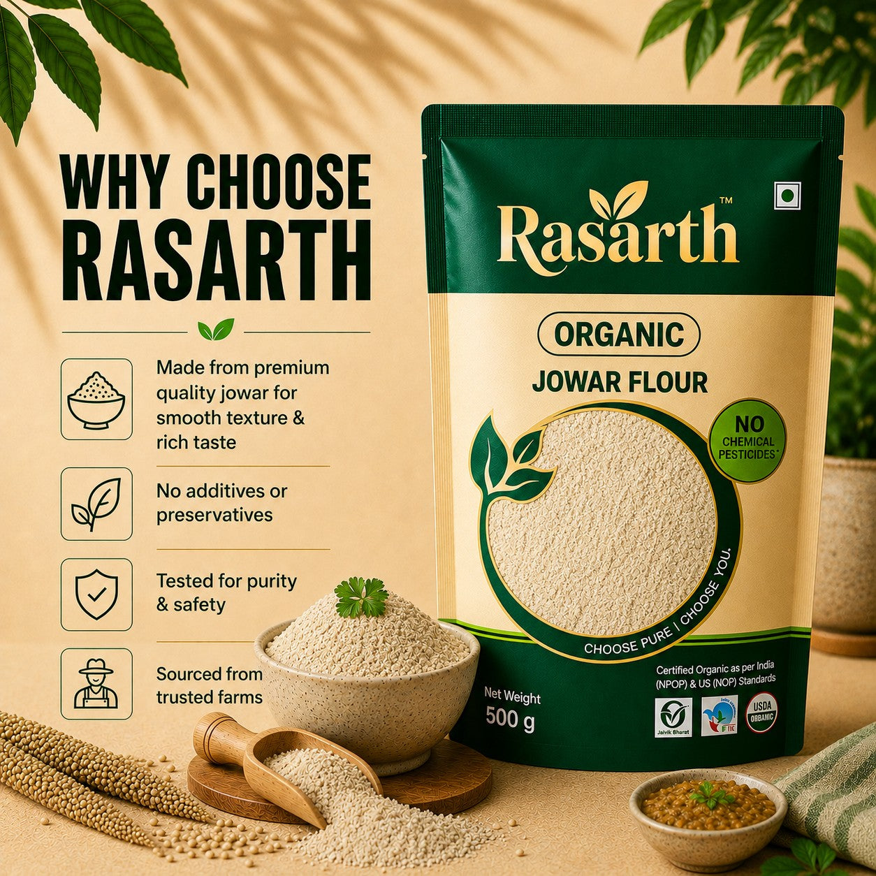 Organic Jowar Atta