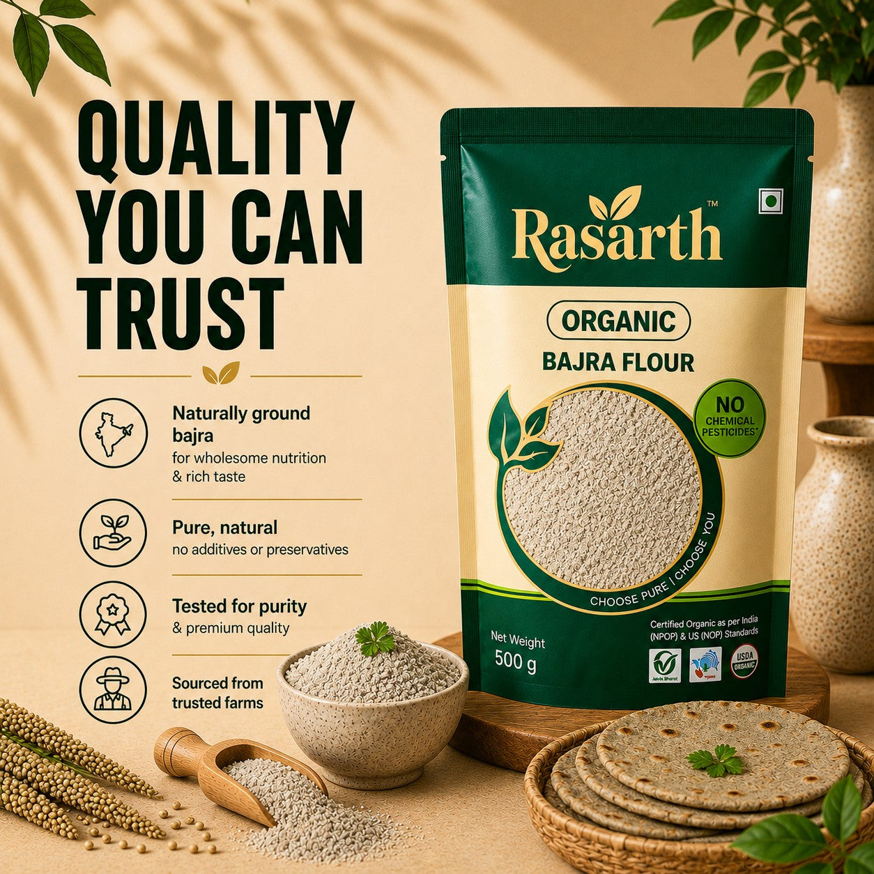 Organic Bajra Flour