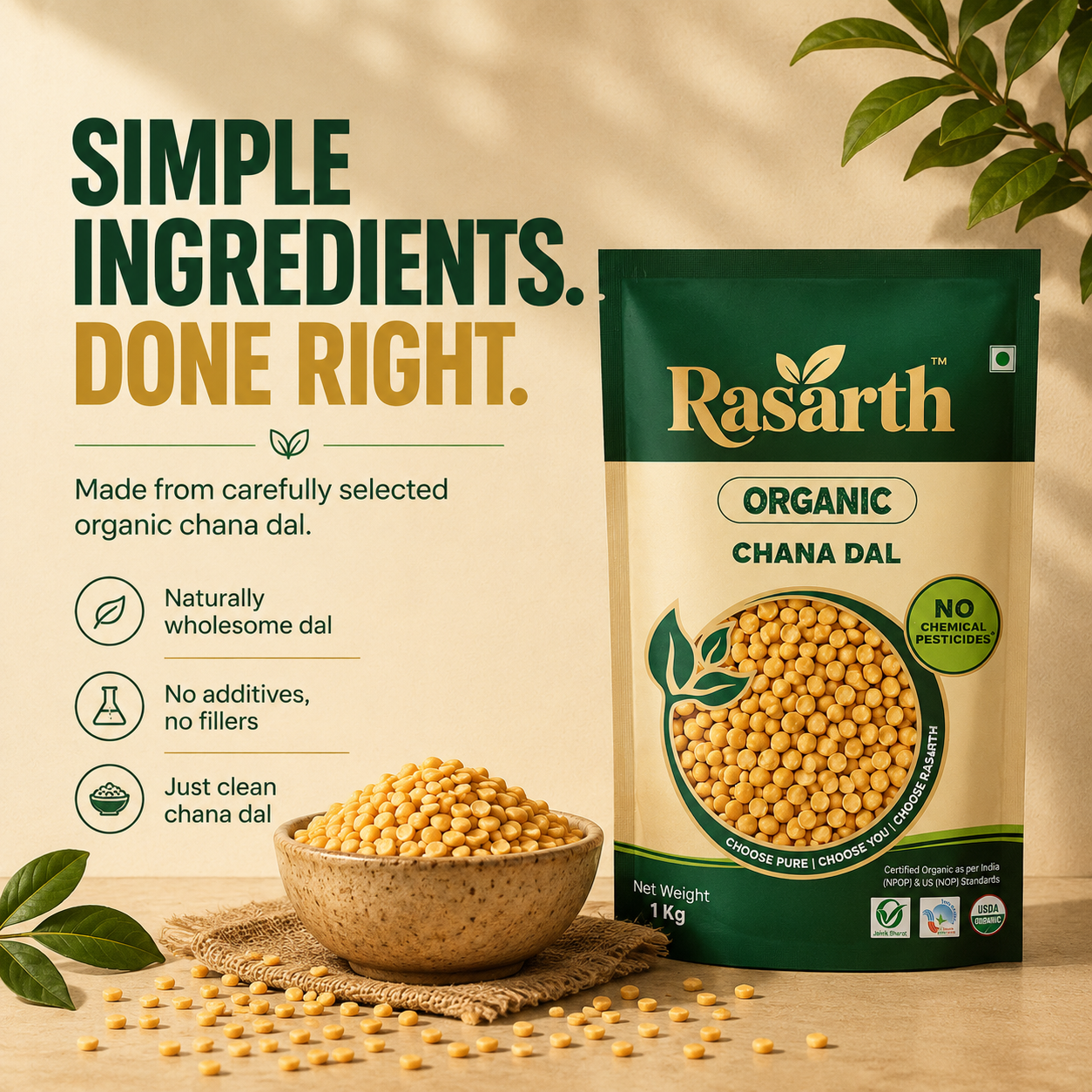 Rasarth Organic Chana Dal