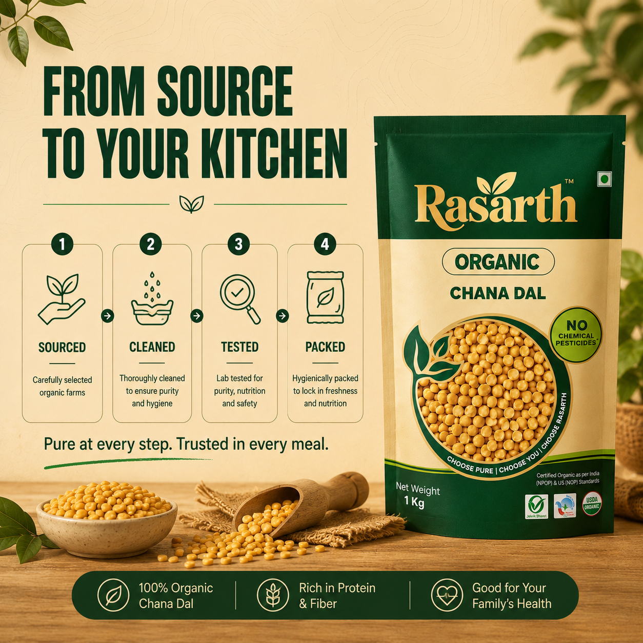 Rasarth Organic Chana Dal