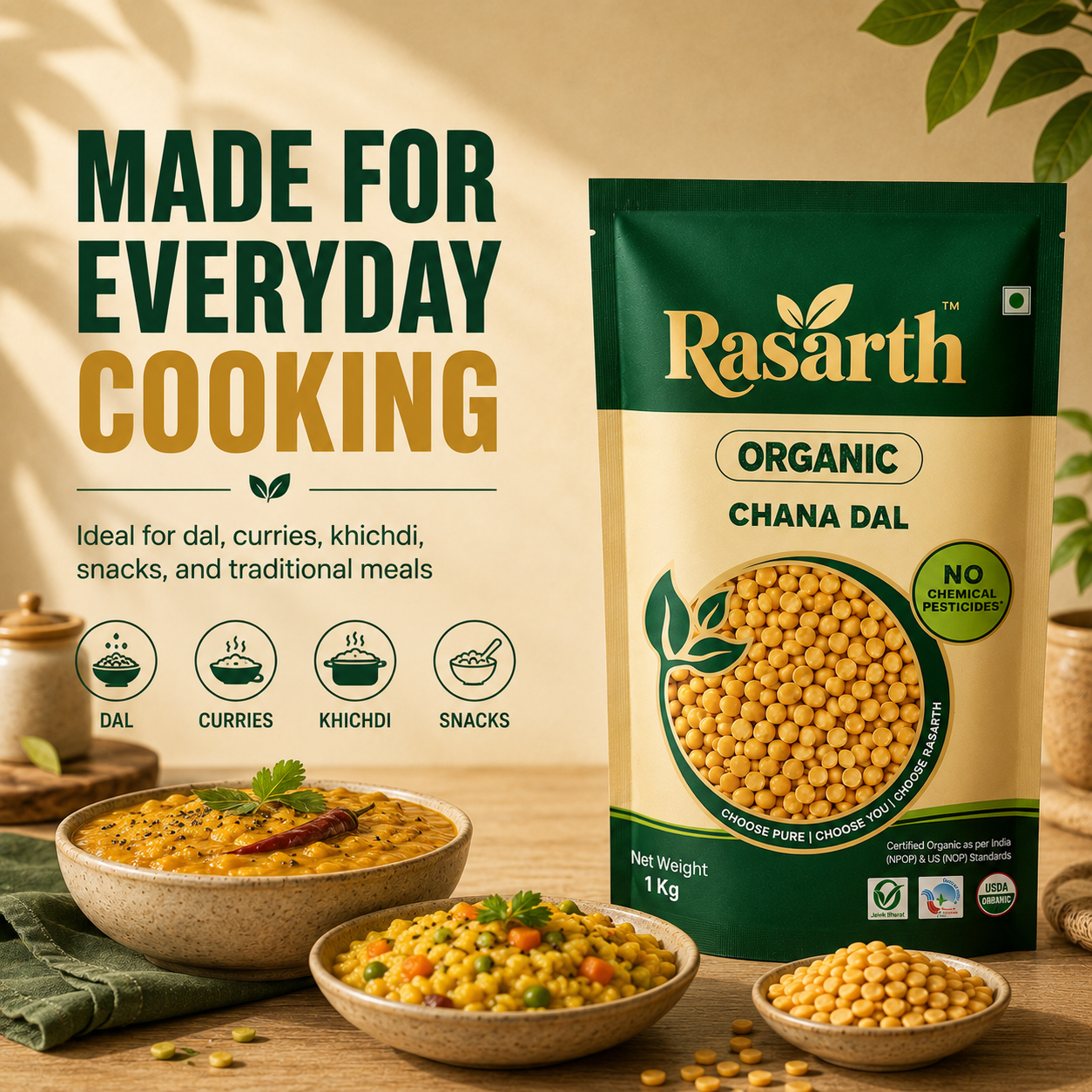 Rasarth Organic Chana Dal