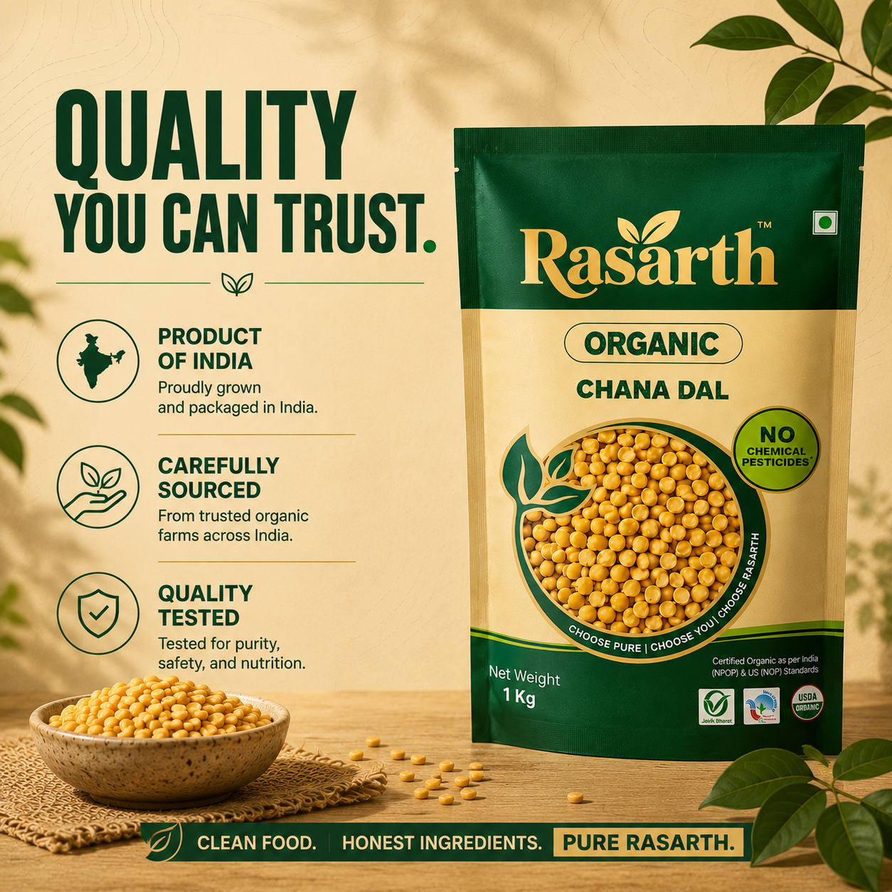 Rasarth Organic Chana Dal