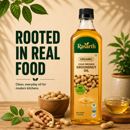 Organic Cold Pressed Groundnut Oil