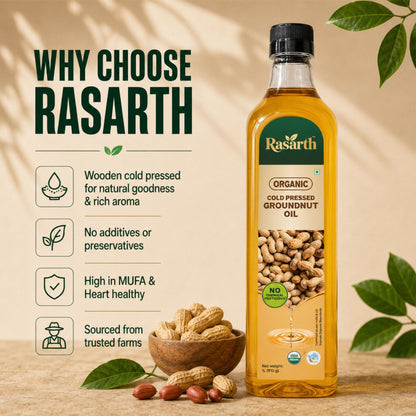 Organic Cold Pressed Groundnut Oil