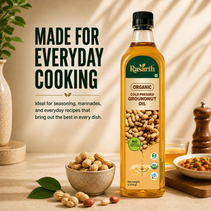 Organic Cold Pressed Groundnut Oil