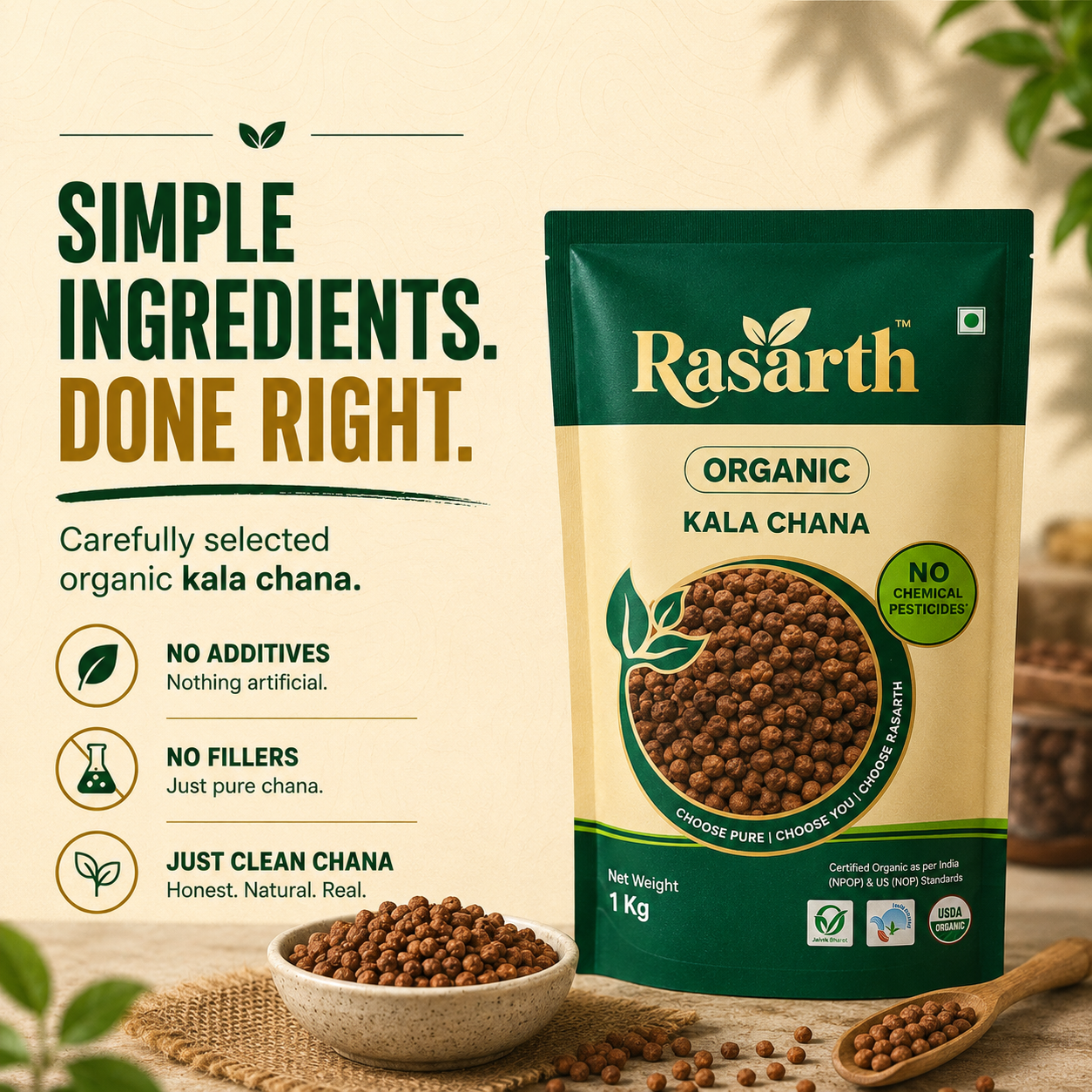 Organic Kaala Chana