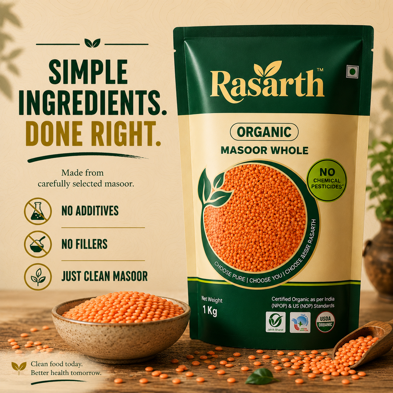 Organic Masoor Dal