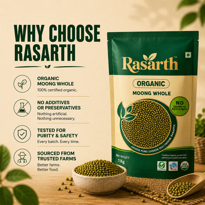 Rasarth Organic Moong Whole Dal