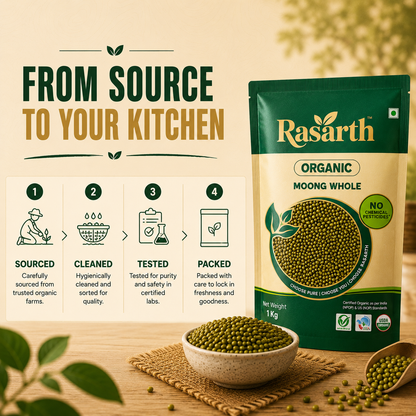 Rasarth Organic Moong Whole Dal