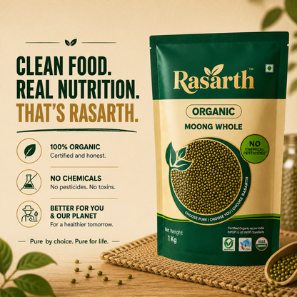 Rasarth Organic Moong Whole Dal