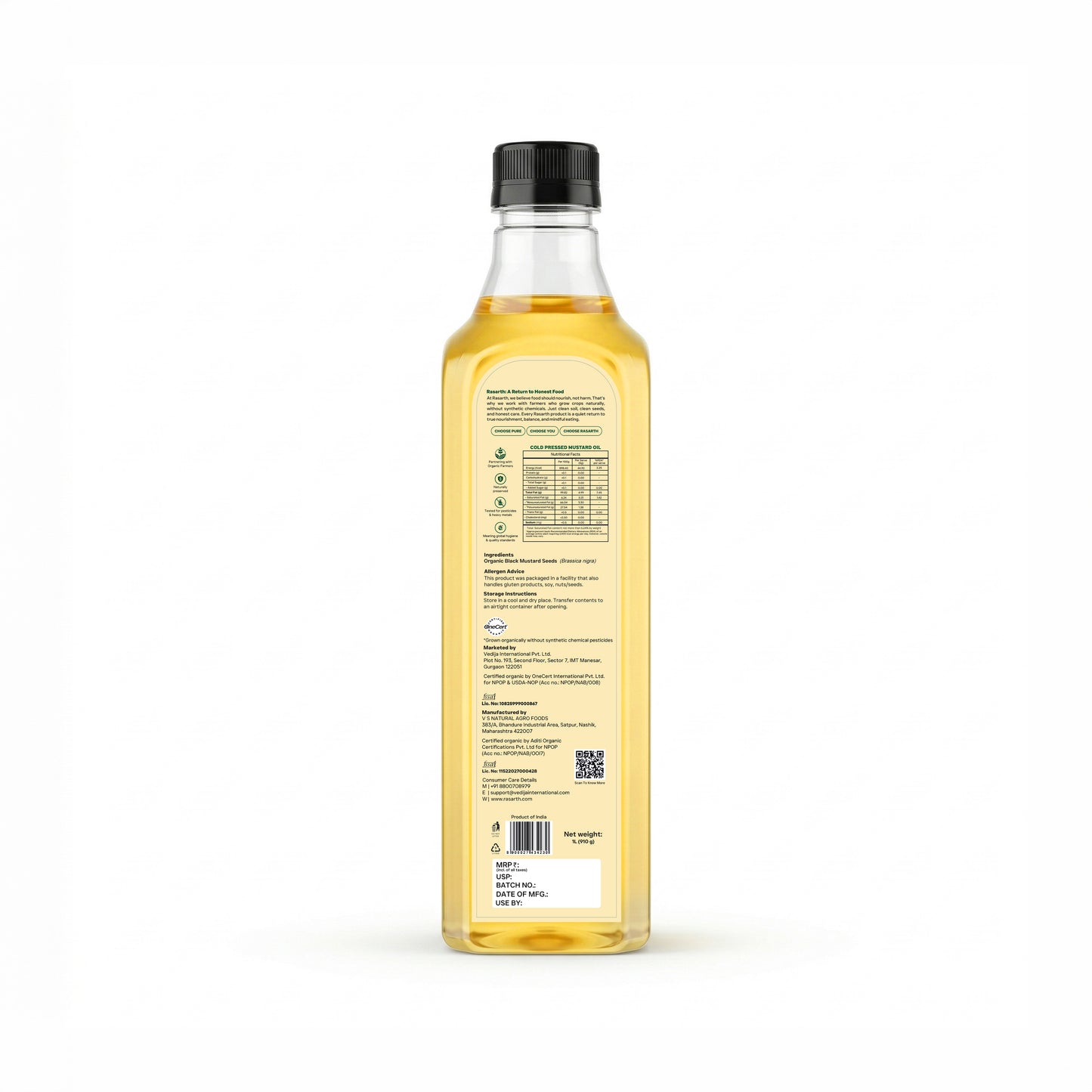 Organic Cold Pressed Mustard Oil