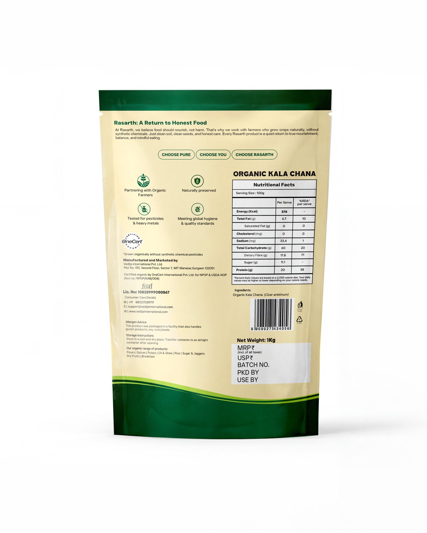 Organic Kaala Chana