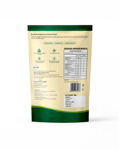 Rasarth Organic Moong Whole Dal