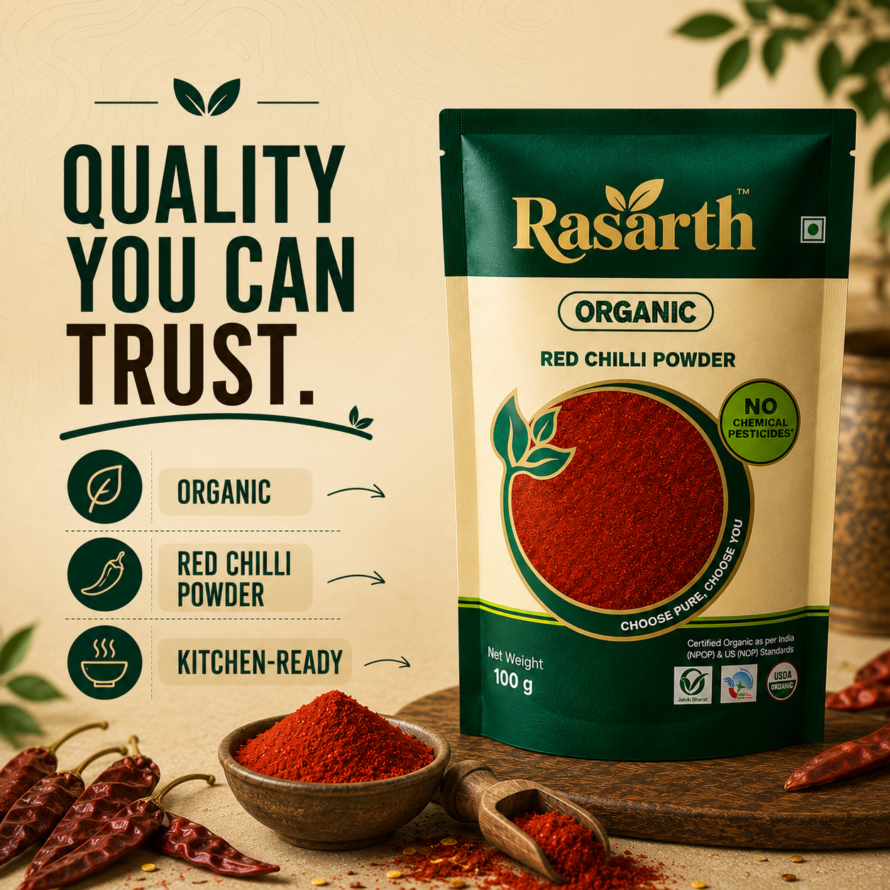 Organic Red Chilli Powder
