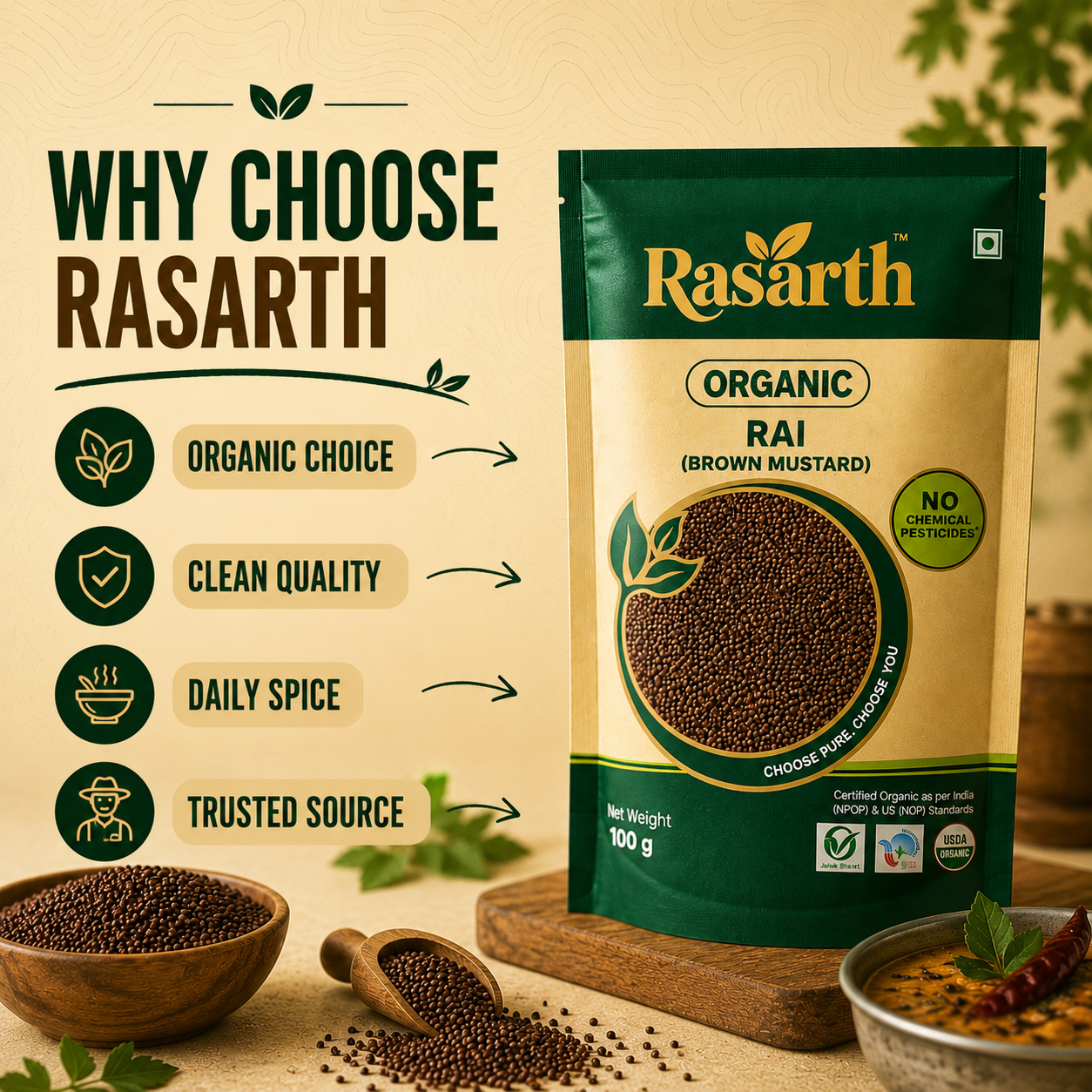Organic Rai (Brown Mustard)