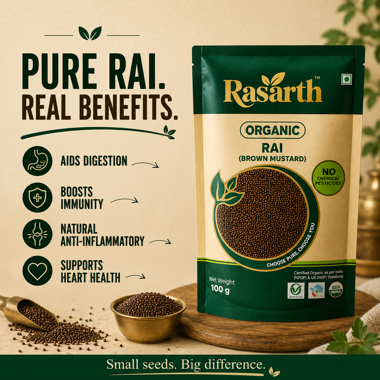 Organic Rai (Brown Mustard)