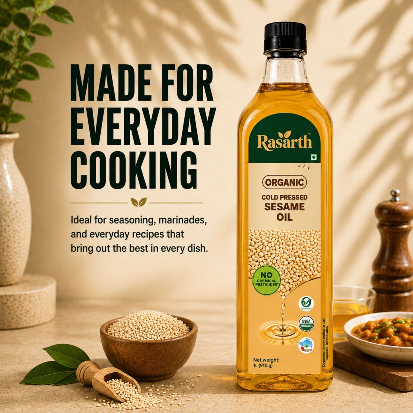 Organic Cold Pressed Sesame oil