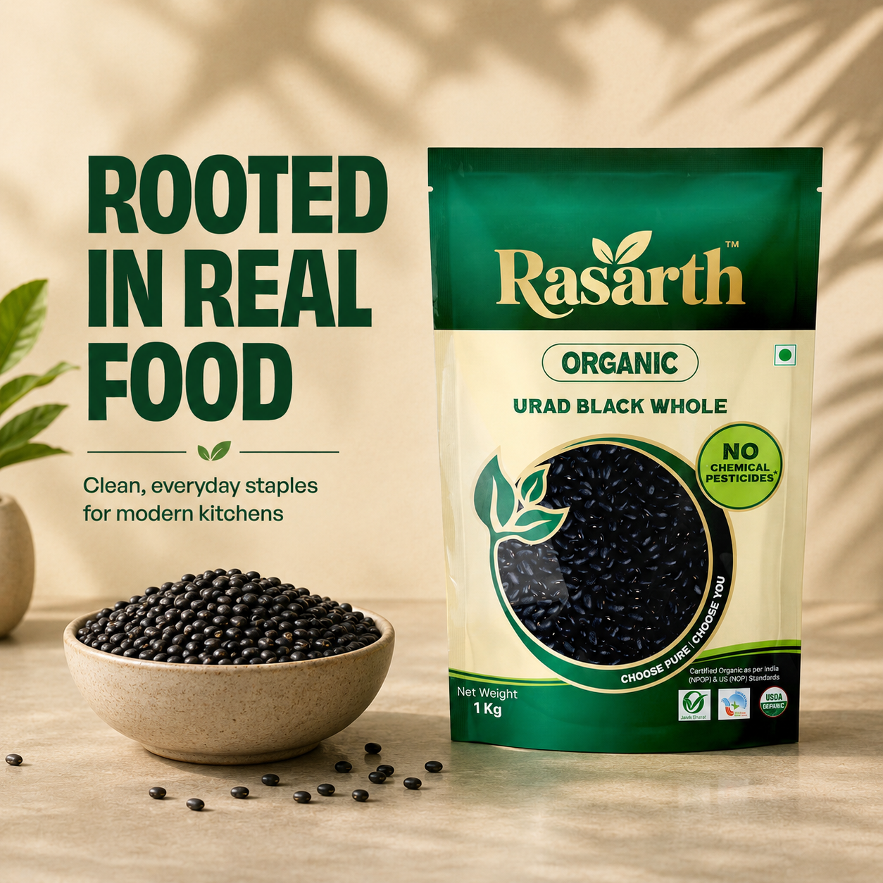 Organic Urad Black Whole