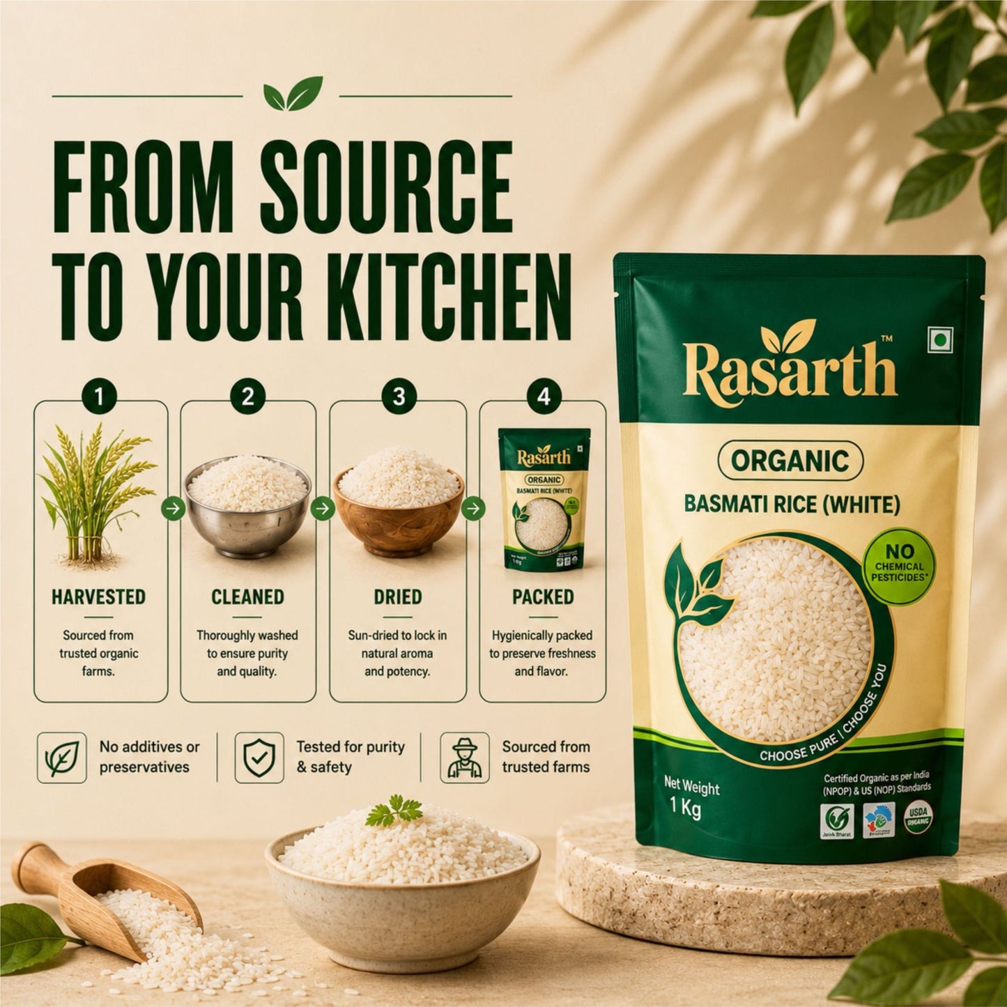 Organic White Basmati Rice
