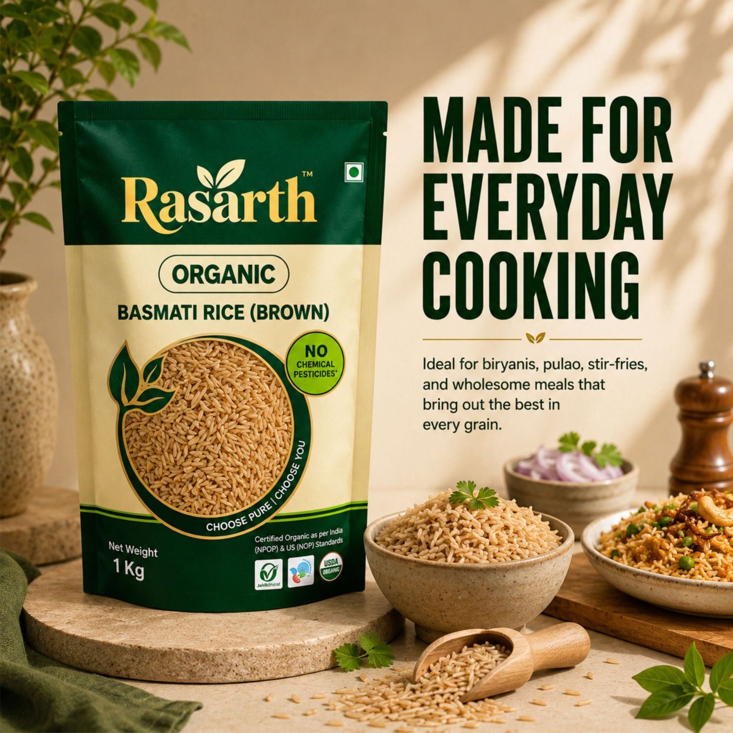 Organic Brown Basmati Rice