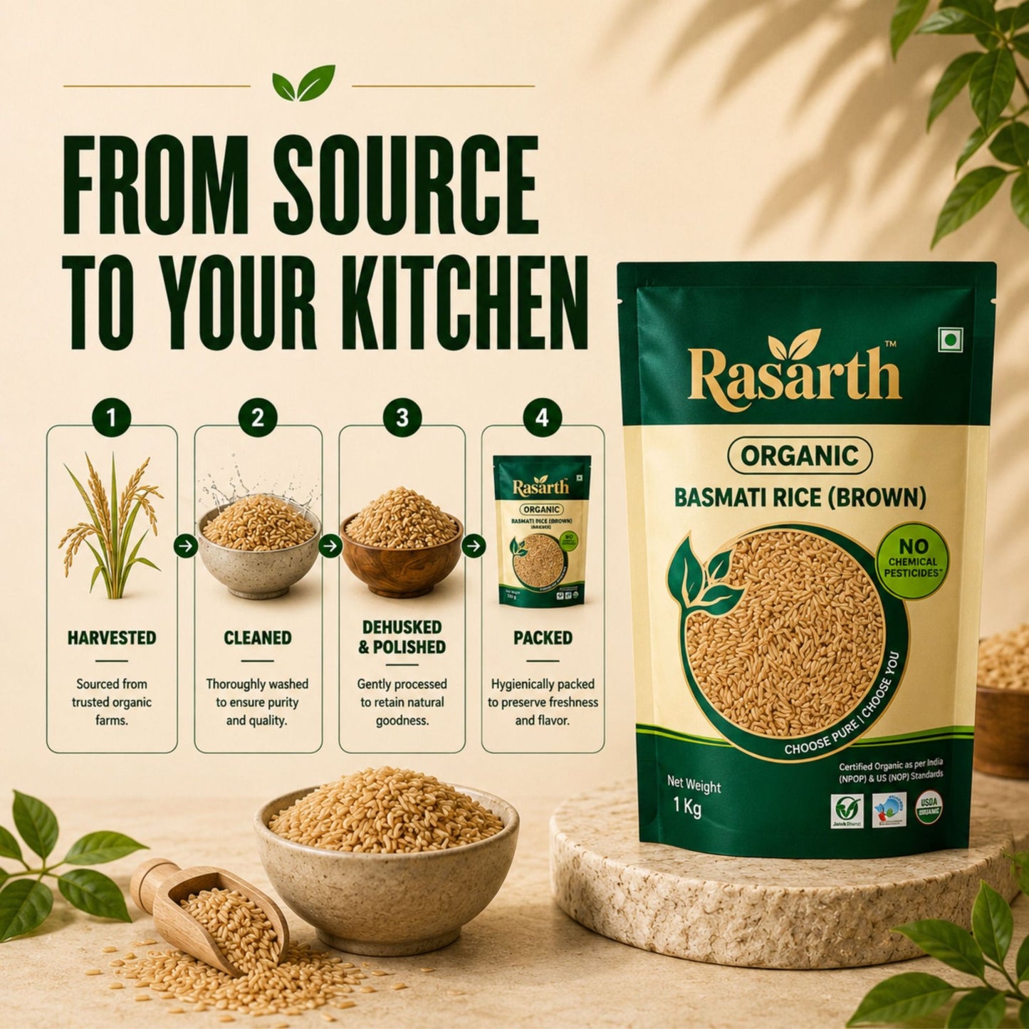 Organic Brown Basmati Rice